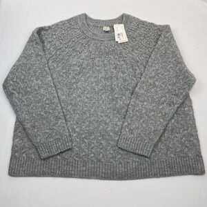 A New Day Embellished Rhinestone Sweater Gray Women's 3X NWT Holiday Sparkle